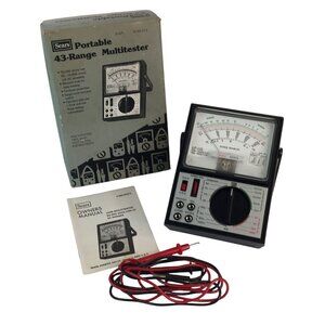 Sears Portable 43-Range Multitester Vintage MY82373 Original Box & Manual